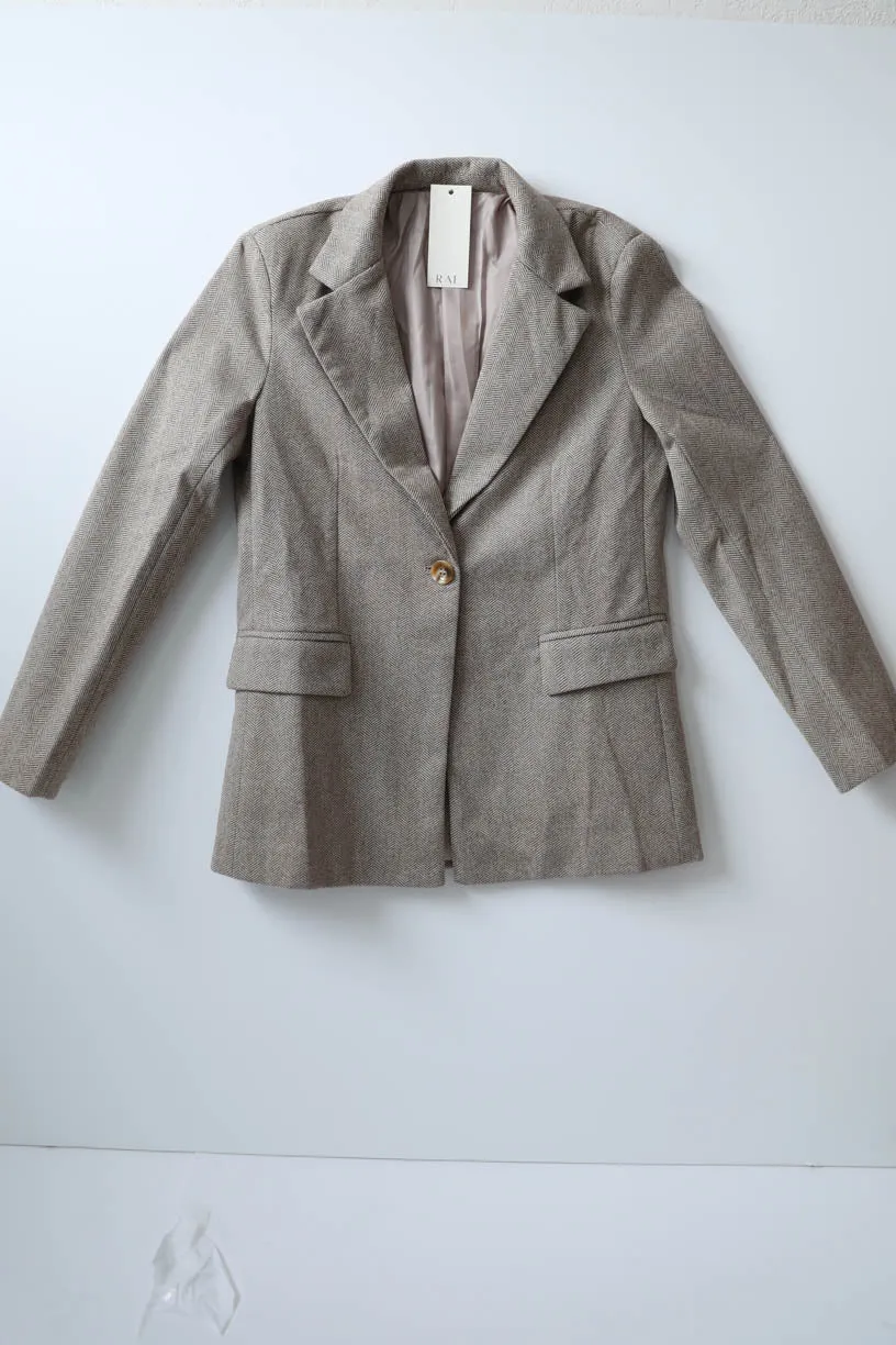 RAE: Houndstooth Blazer in Olive