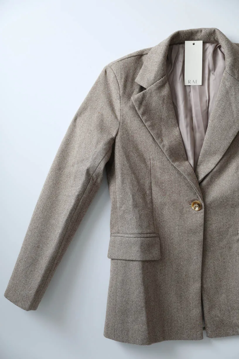 RAE: Houndstooth Blazer in Olive