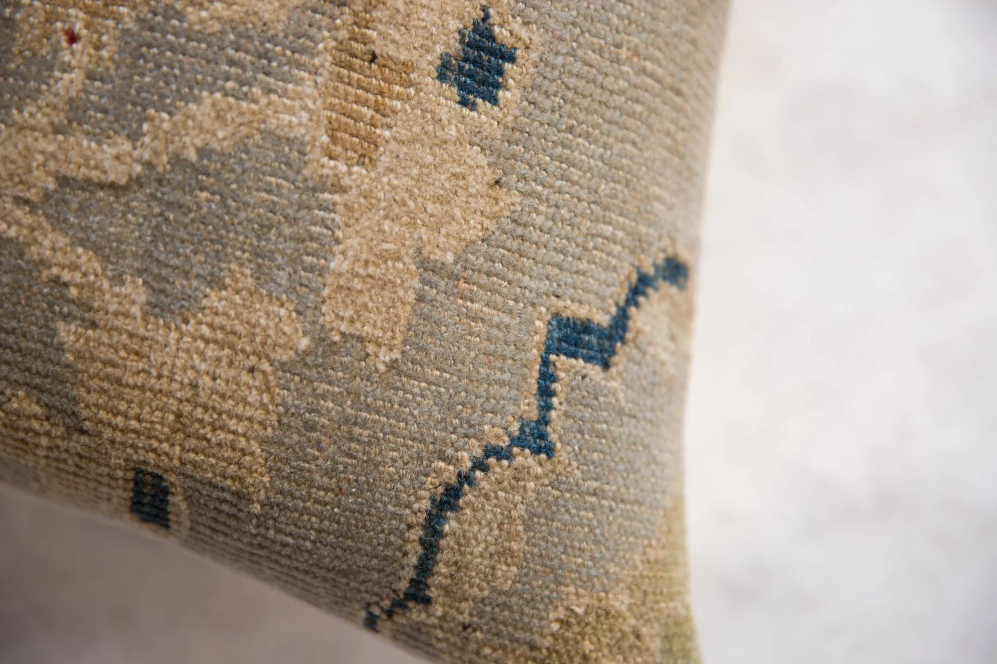 Reclaimed Antique Persian Rug Fragment Lumbar Pillow