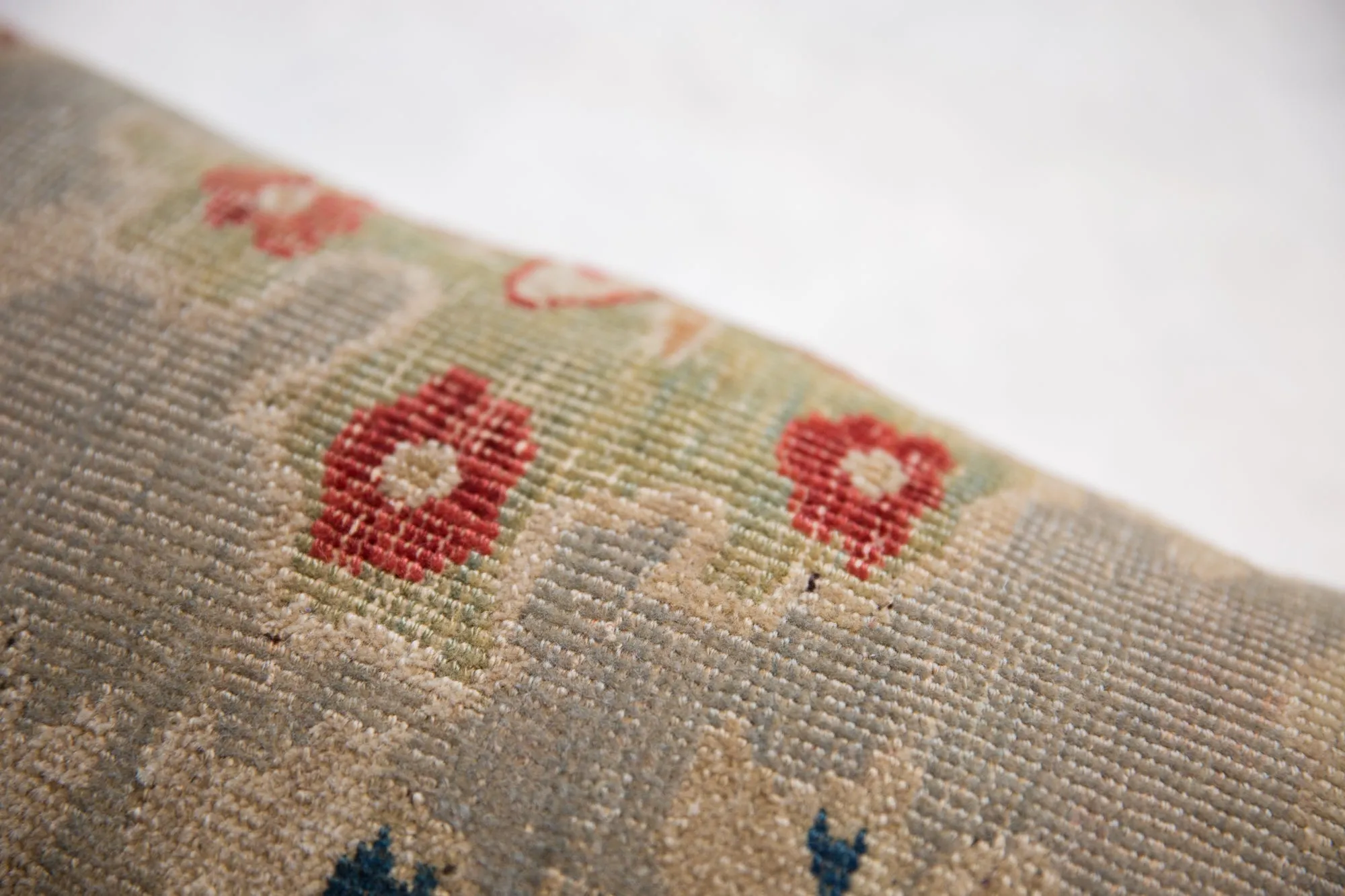 Reclaimed Antique Persian Rug Fragment Lumbar Pillow