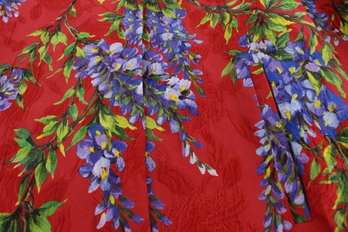 Red Floral Brocade Jacket