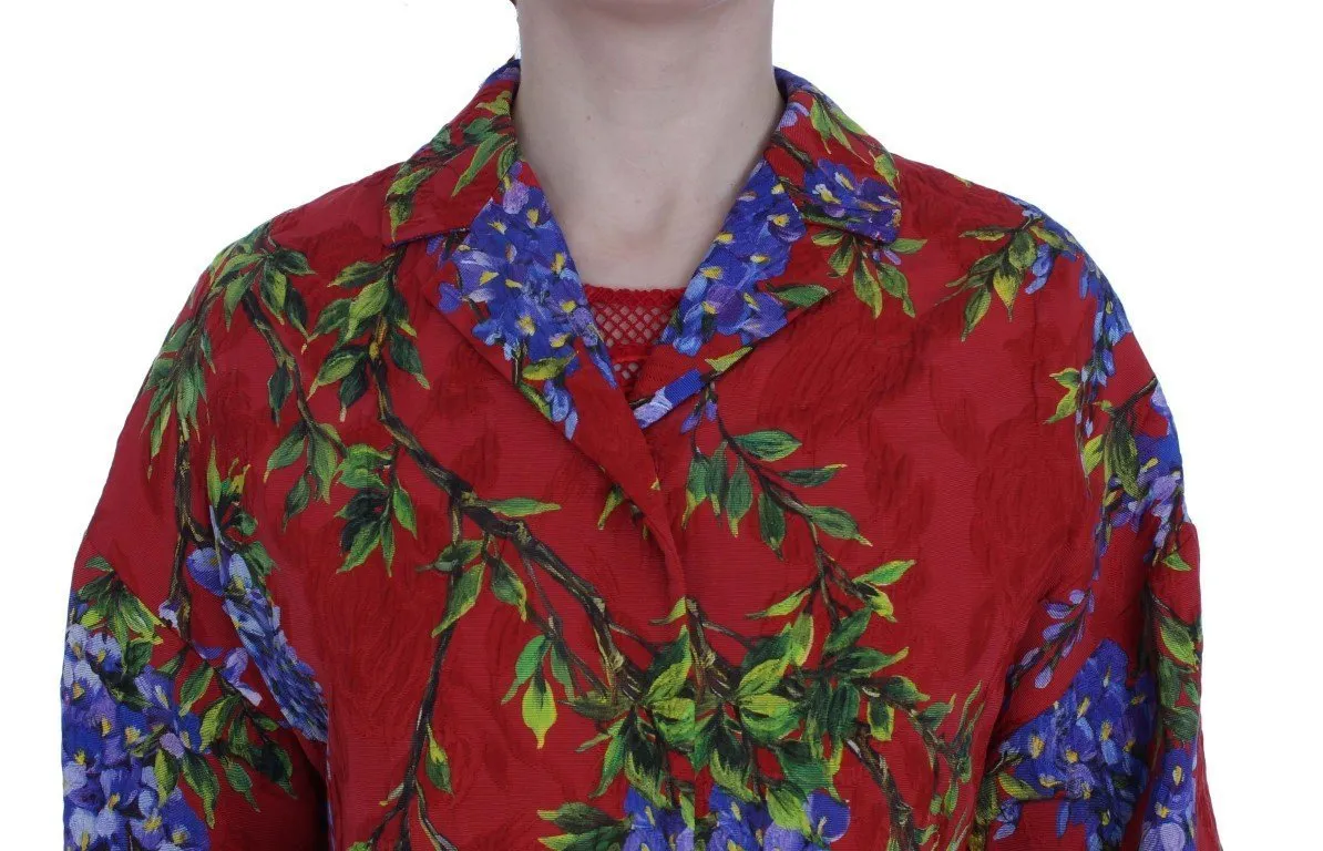 Red Floral Brocade Jacket