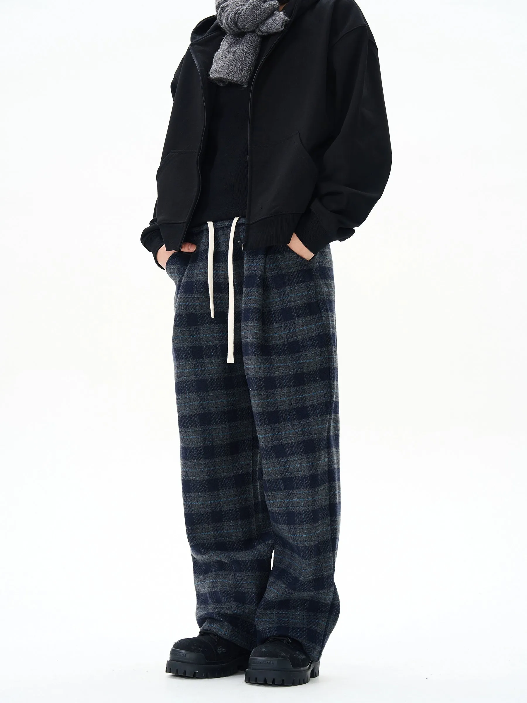Relaxed Fit Checked Pajama Pants