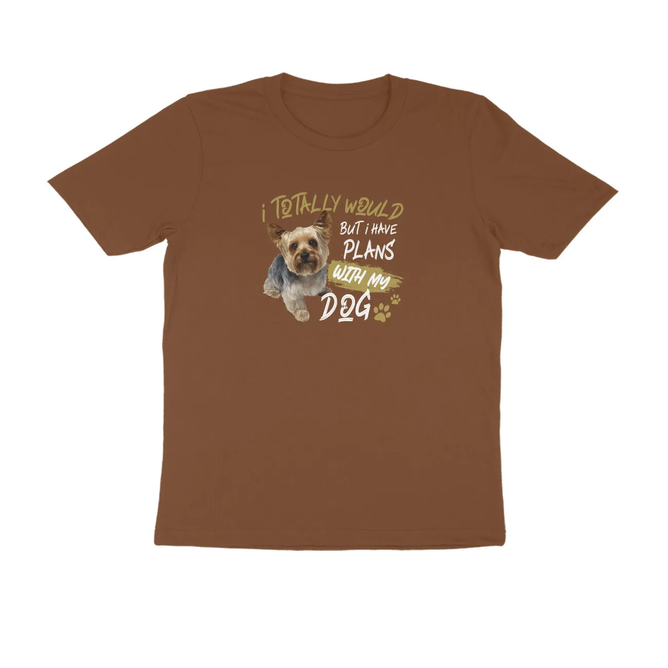 Round Neck T-Shirt (Men) - Busy Yorkie (7 Colours)
