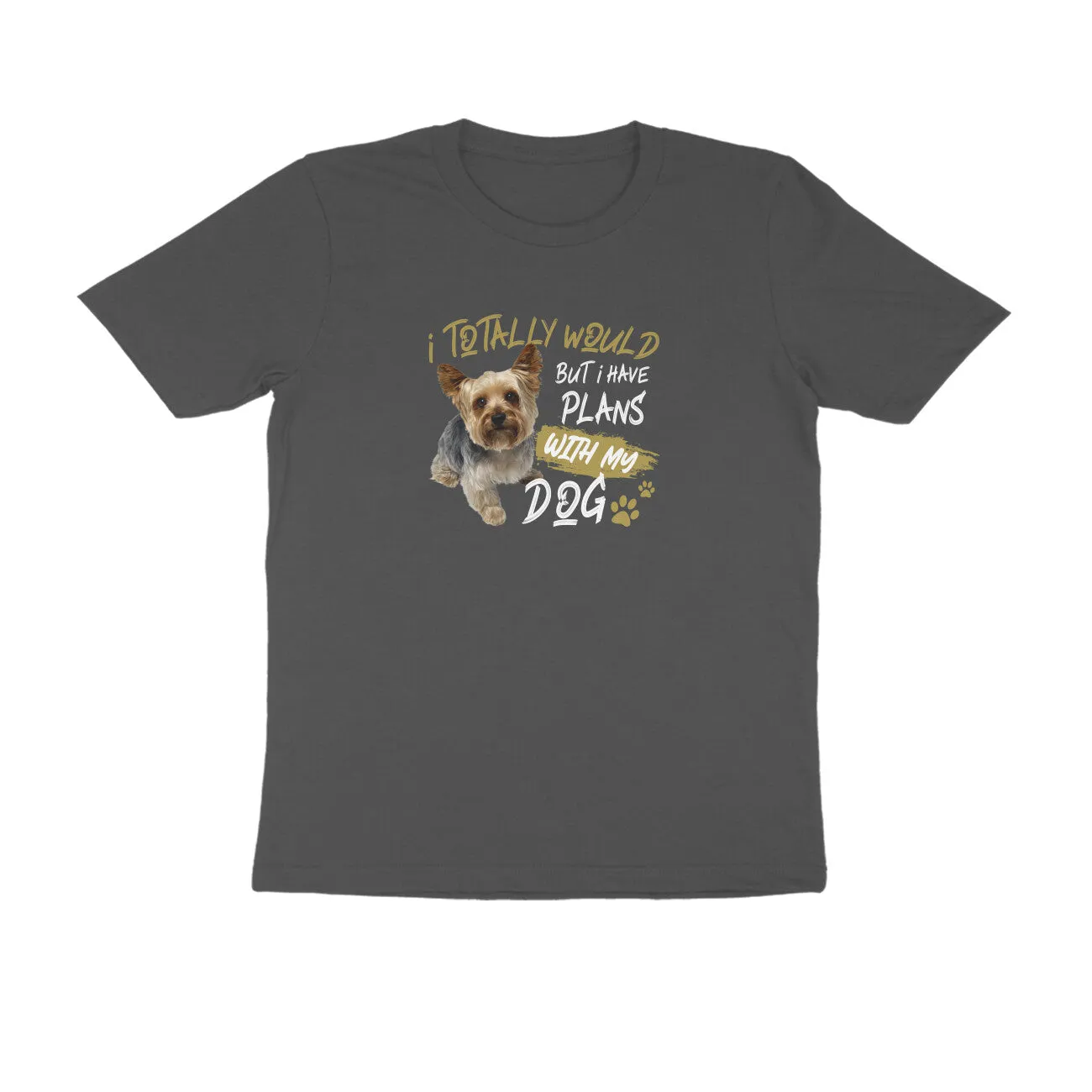 Round Neck T-Shirt (Men) - Busy Yorkie (7 Colours)