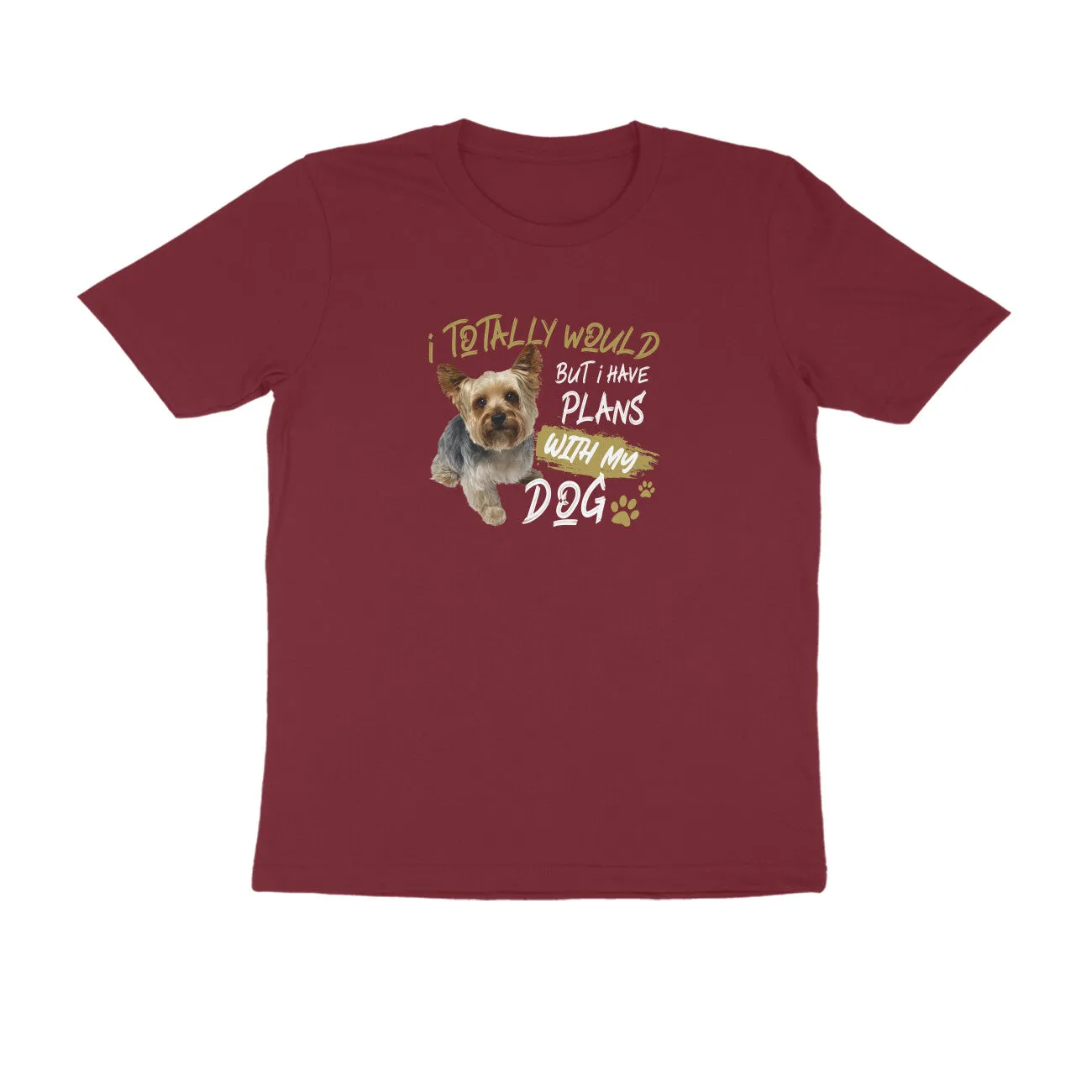 Round Neck T-Shirt (Men) - Busy Yorkie (7 Colours)