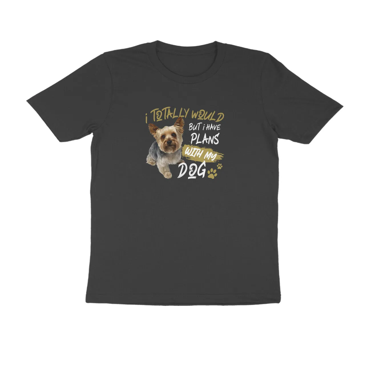 Round Neck T-Shirt (Men) - Busy Yorkie (7 Colours)
