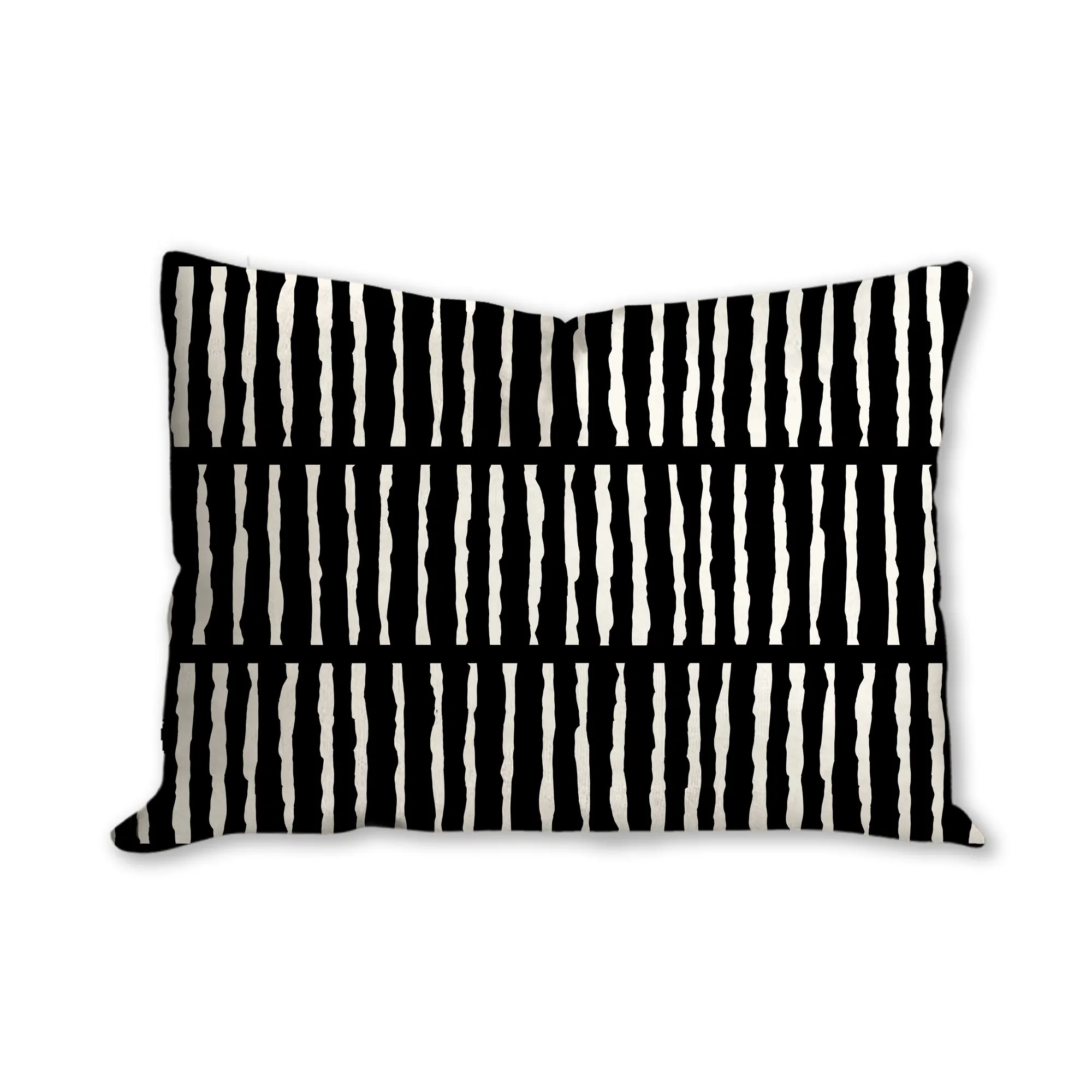 Rows of sticks abstract pillow
