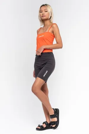 Santa Cruz Womens Shorts Strip Legging Shorts - Black Wash