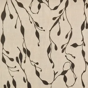 Seaweed XL Fabric - Black on Linen