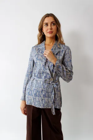Seventy Painted Geometric Viscose Twill Jacket