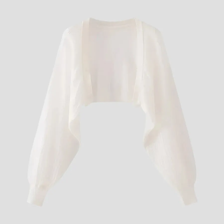 Sheer Knit Batwing Shrug Cardigans