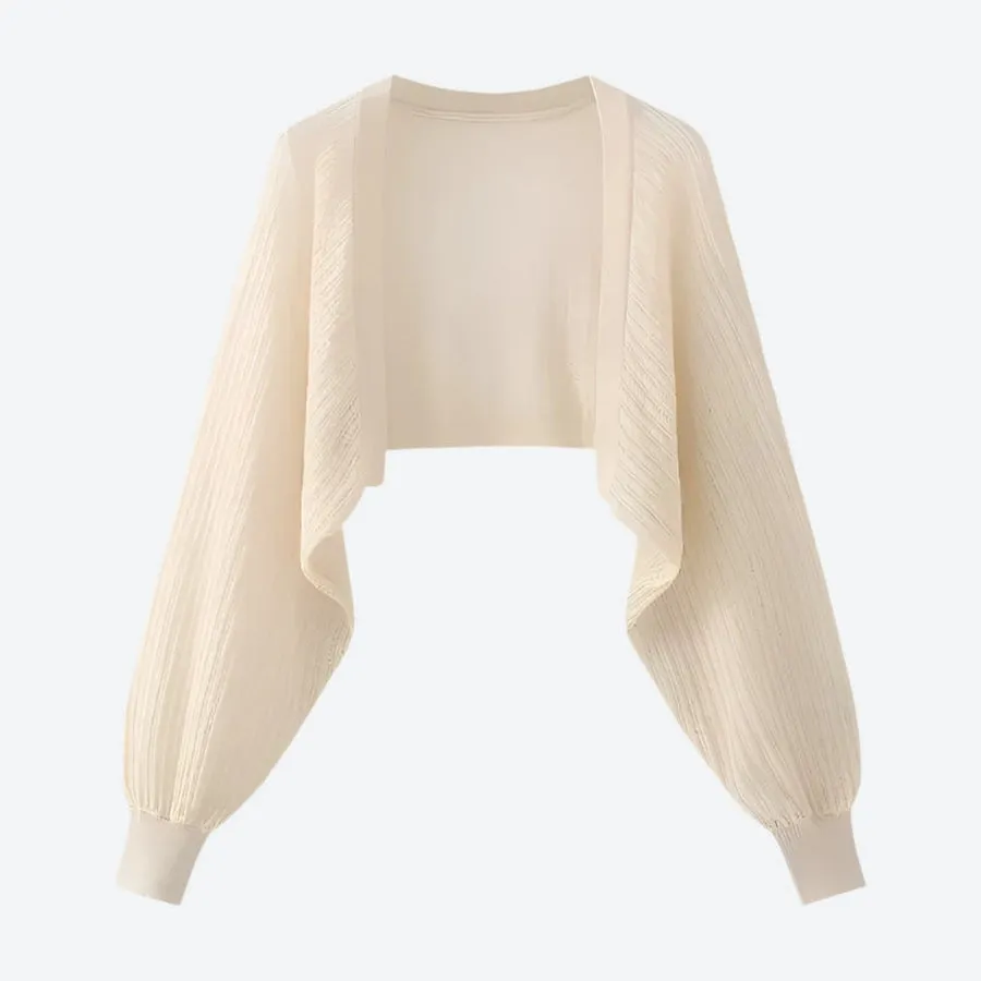 Sheer Knit Batwing Shrug Cardigans
