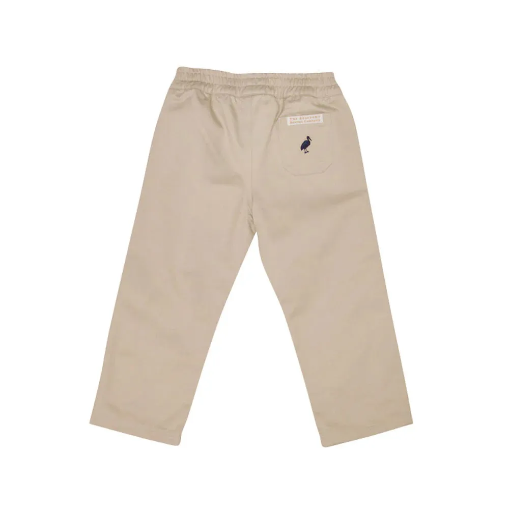 Sheffield Pants (Twill), Keeneland Khaki with Nantucket Navy Stork