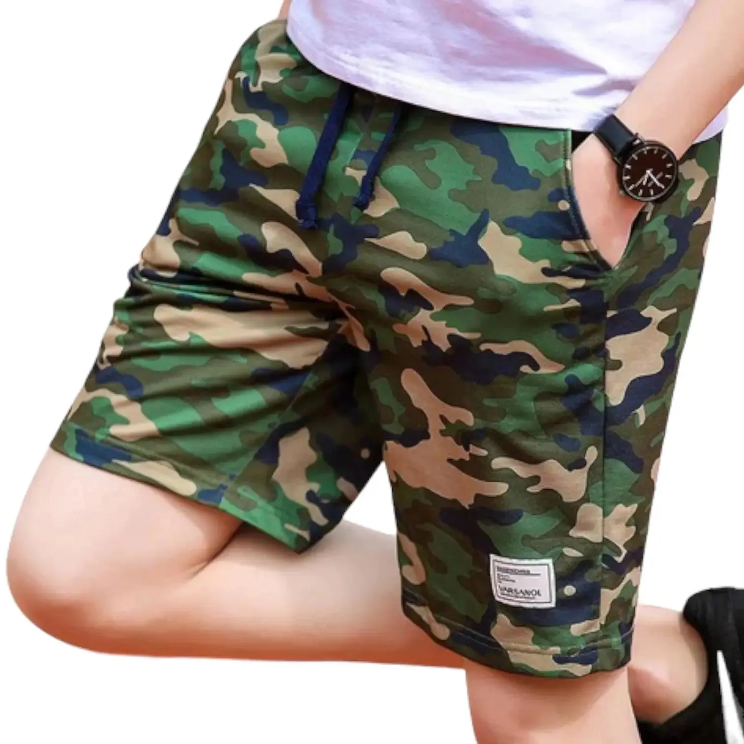 SHORT MILITAIRE - CAMOUFLAGE VERT