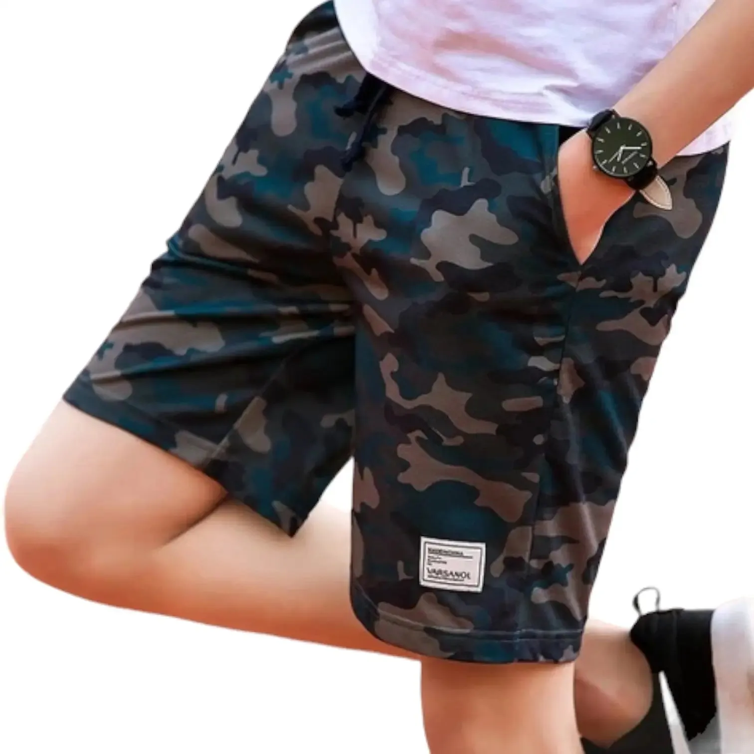SHORT MILITAIRE - CAMOUFLAGE VERT