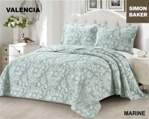 Simon Baker Valencia Jacquard Bedspread Marine