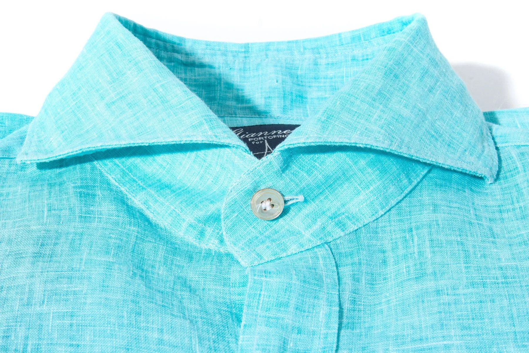 Sorgue Linen Shirt In Aqua Marine