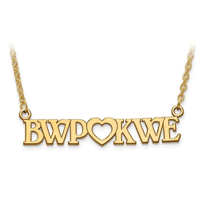 Sterling Silver Couple's Monogram Initials Heart Plate Necklace