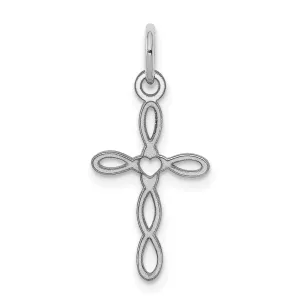 Sterling Silver Laser Designed Cross Pendant