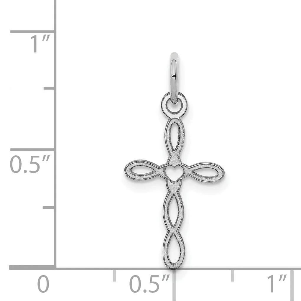 Sterling Silver Laser Designed Cross Pendant