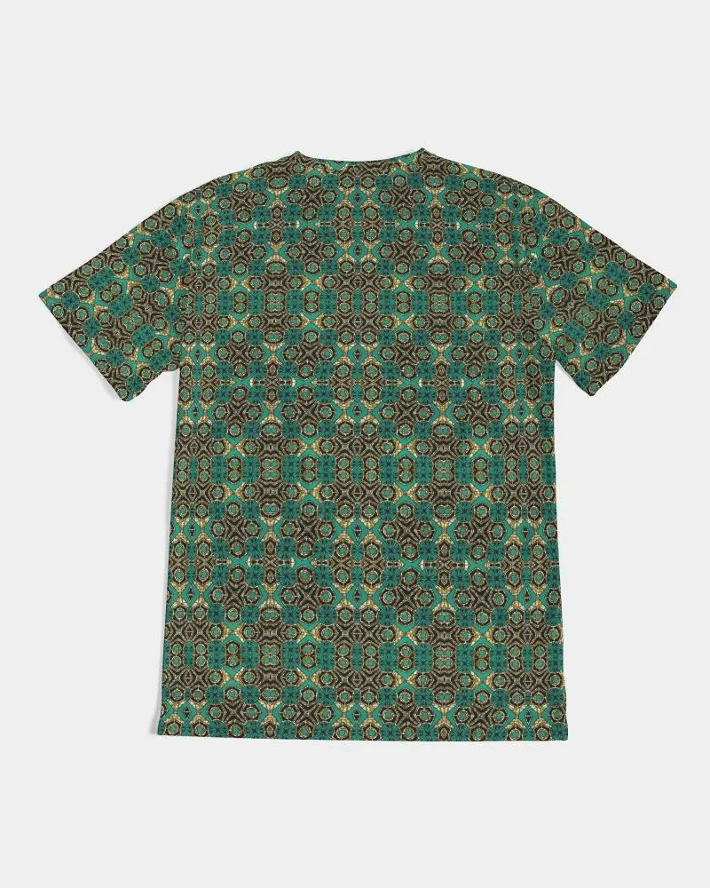 Teal Black African Print Men's Tee