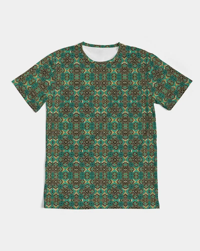 Teal Black African Print Men's Tee