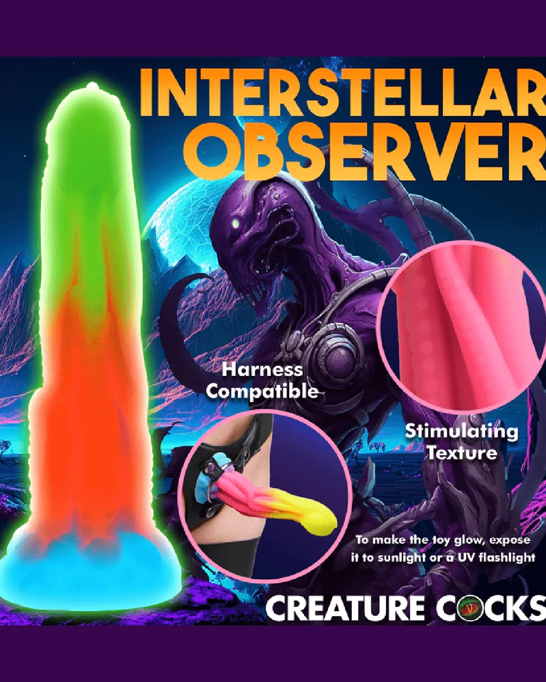 Tenta Glow Glow-In-The-Dark Tentacle Fantasy Dildo