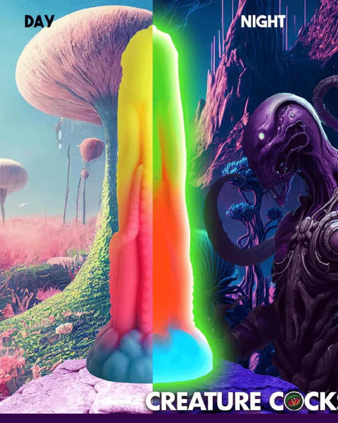 Tenta Glow Glow-In-The-Dark Tentacle Fantasy Dildo
