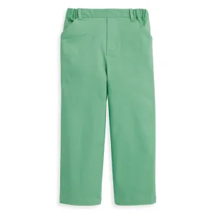 Twill Faux Zip Pant -- Apple Twill