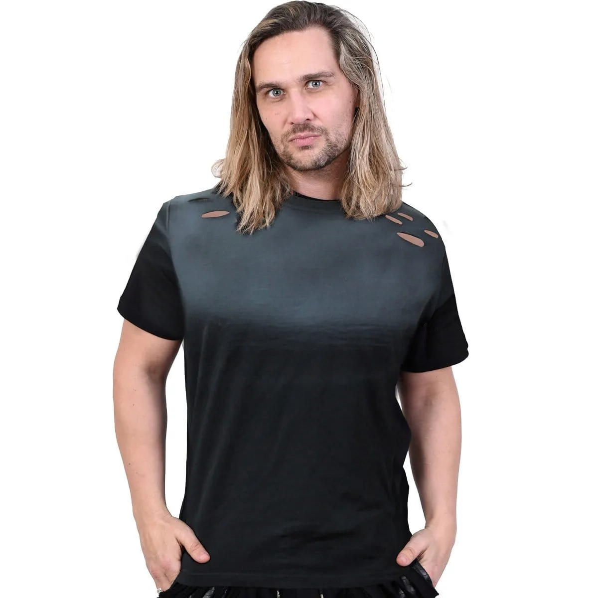 URBAN FASHION - Distressed Spray On T-Shirt