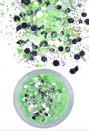 UV Iridescent Neon Green Glitter