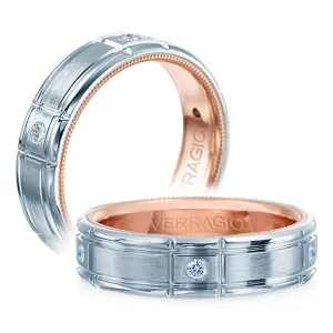 Verragio Satin Finish Diamond Men's Wedding Band