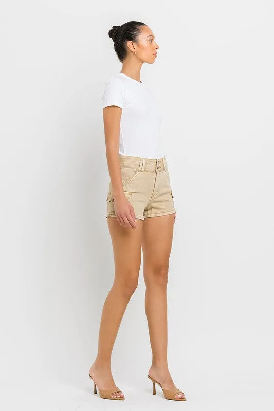 VERVET by Flying Monkey High Rise Cargo Shorts
