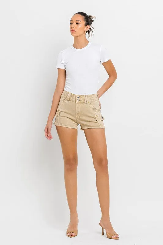 VERVET by Flying Monkey High Rise Cargo Shorts