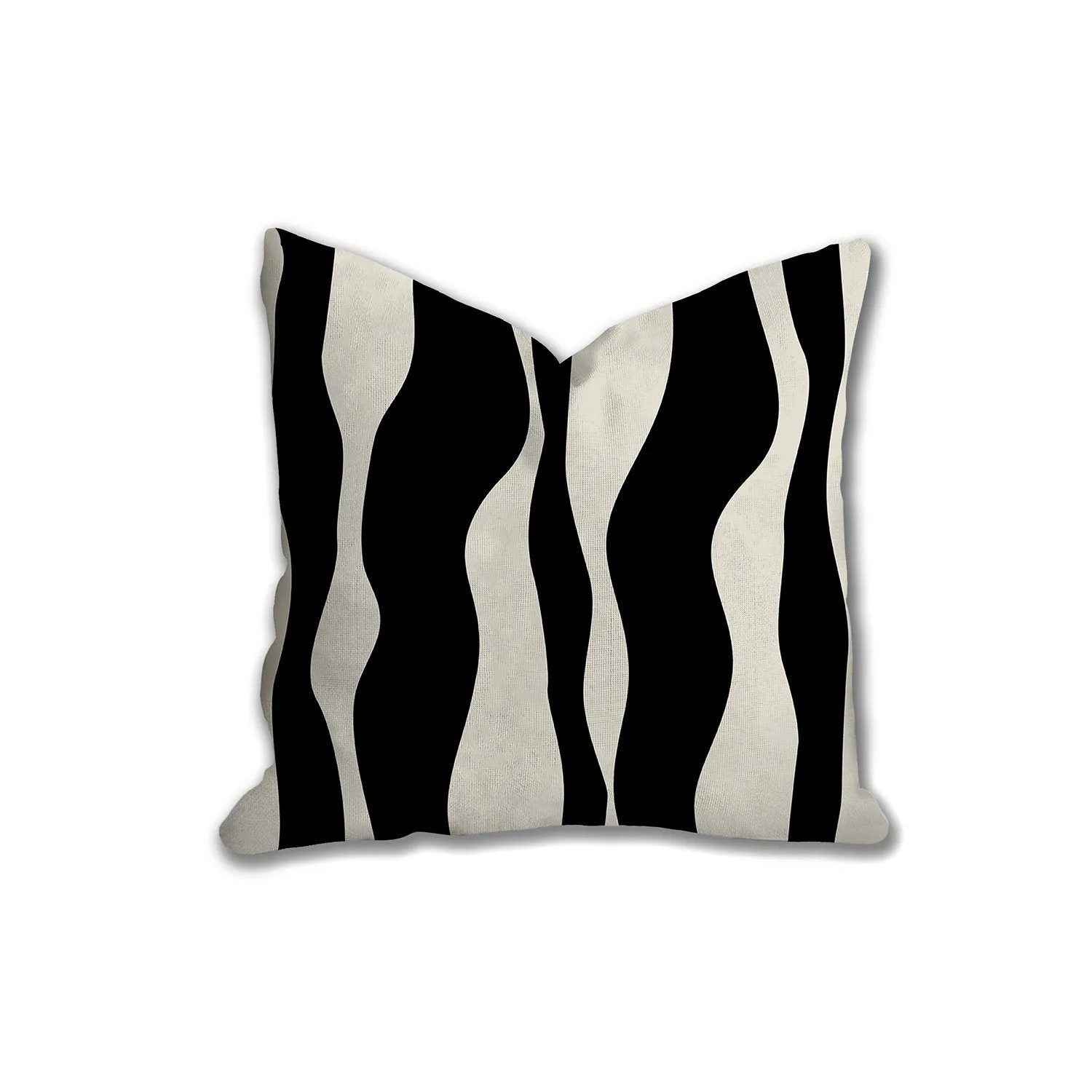 waves pillow, wavy black pattern, modern pillow, Interior decor, home decor pillow cover and insert, home accent pillow