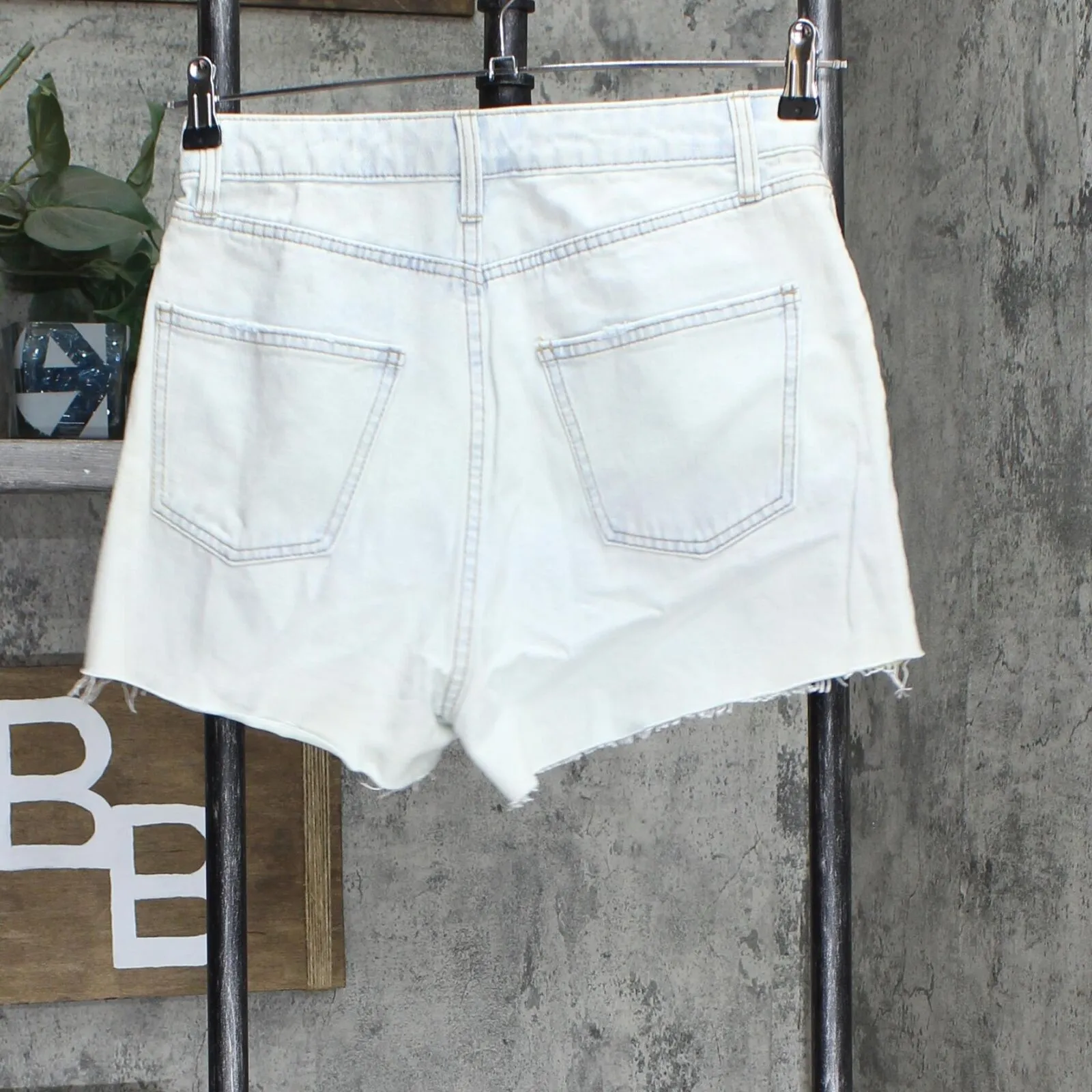 Wild Fable Women Super-High Rise Crochet Cut-Off Jean Shorts Warm Crochet Blue 6