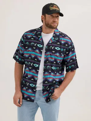 Wrangler Men's Coconut Cowboy Black Armadillo Snap Camp Shirt 112365609