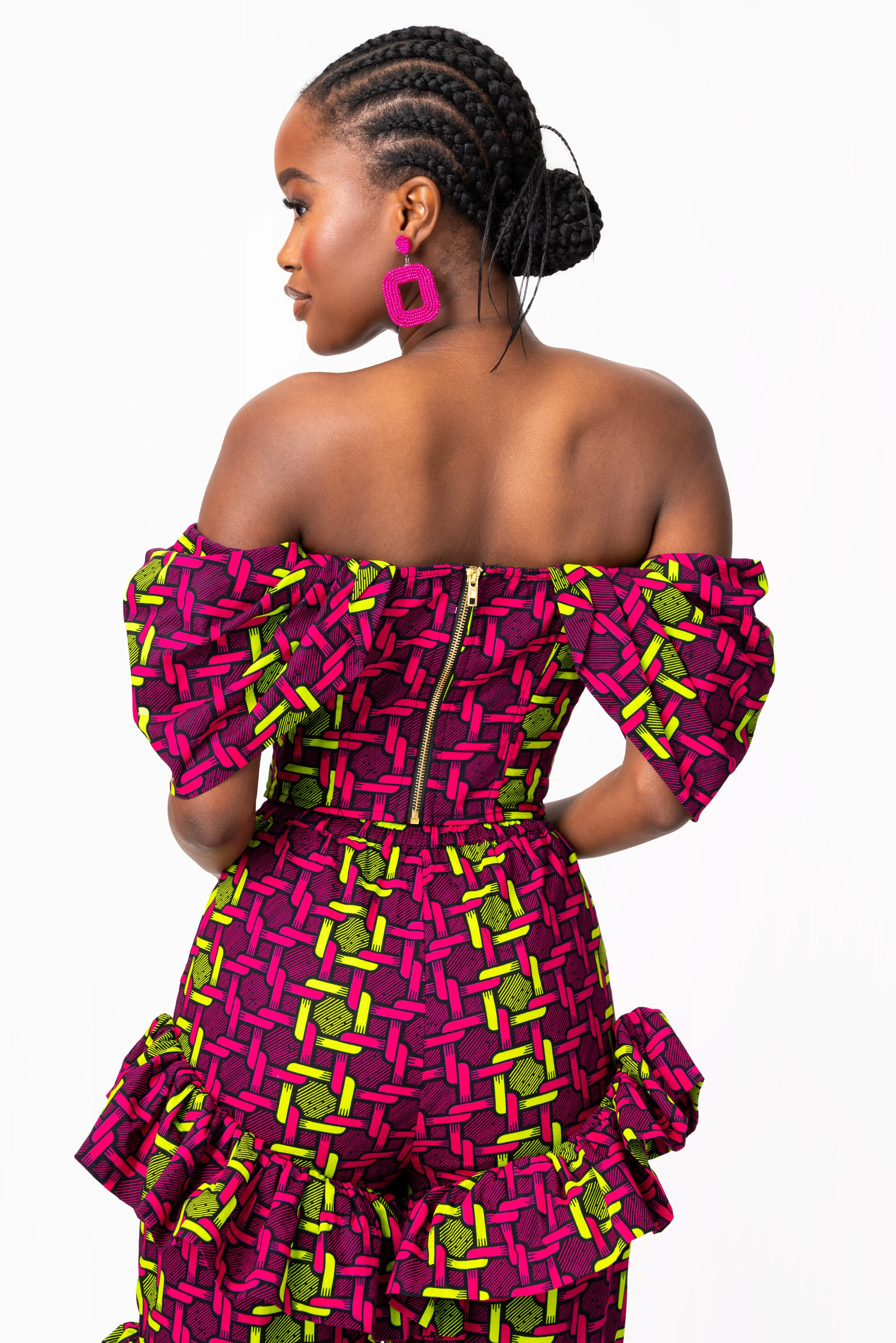 WUNMI African Print Corset Top