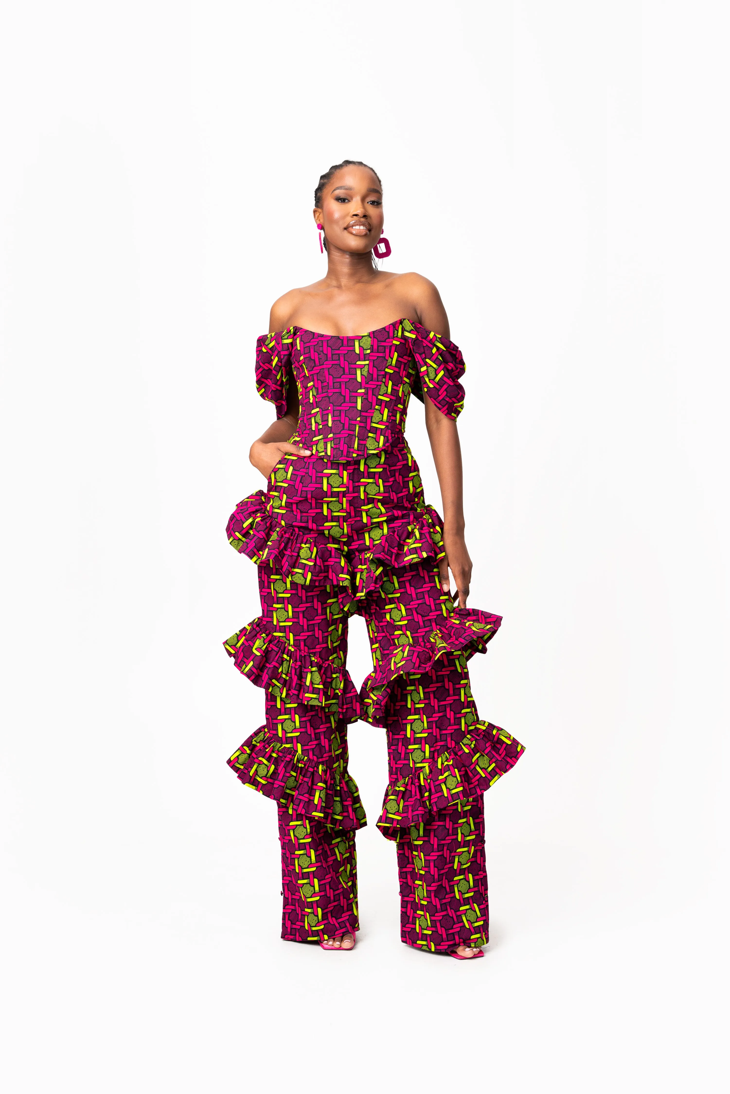 WUNMI African Print Corset Top