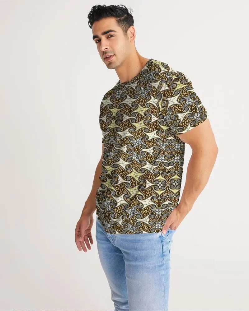 Yellow Brown African Print Men's Tee