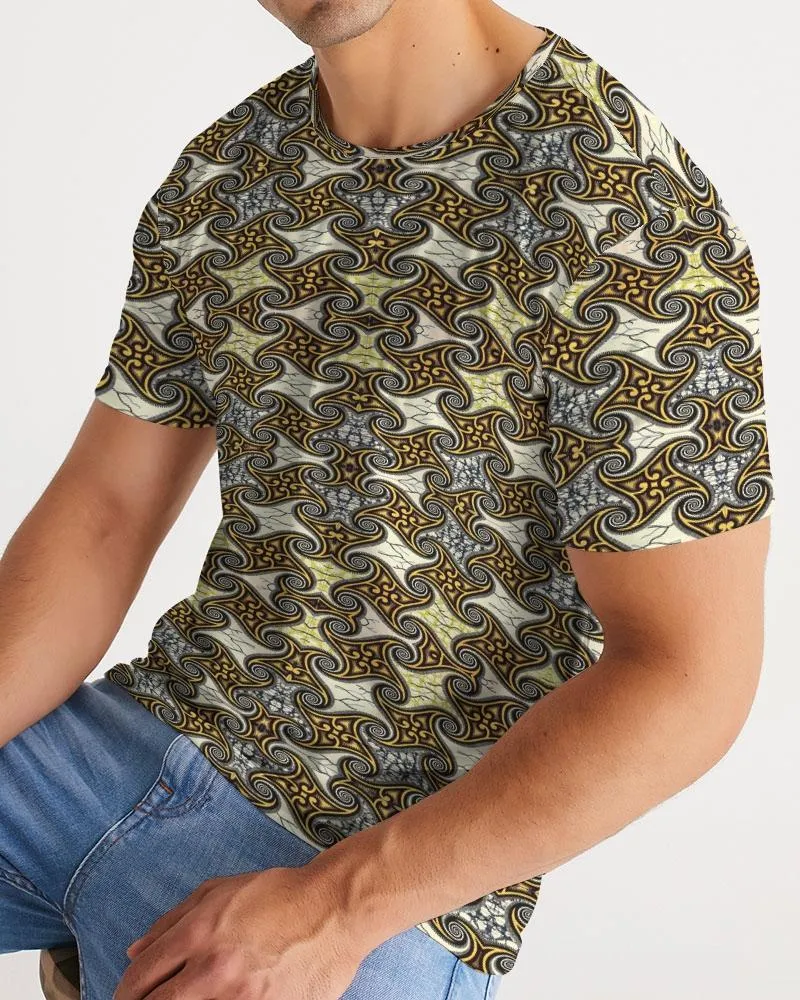 Yellow Brown African Print Men's Tee
