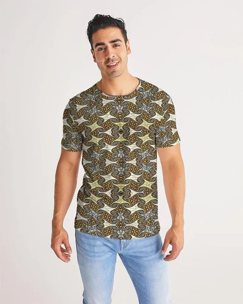 Yellow Brown African Print Men's Tee
