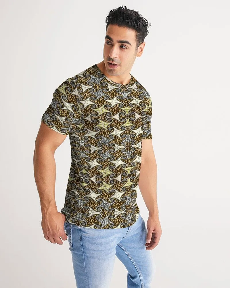 Yellow Brown African Print Men's Tee