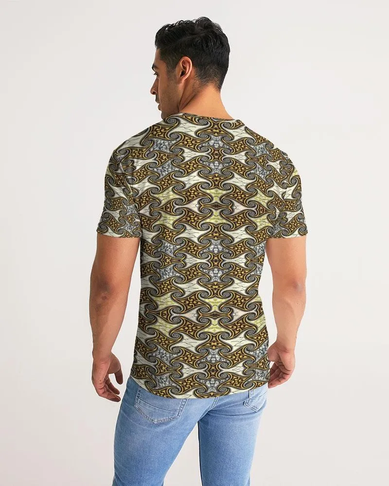 Yellow Brown African Print Men's Tee
