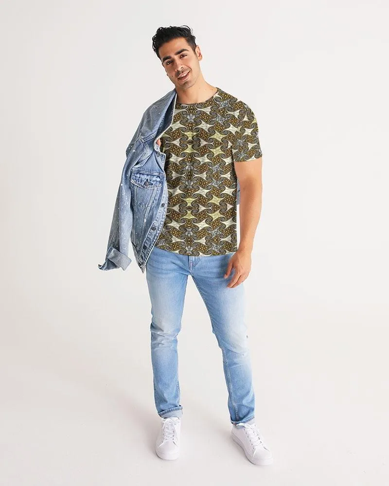 Yellow Brown African Print Men's Tee