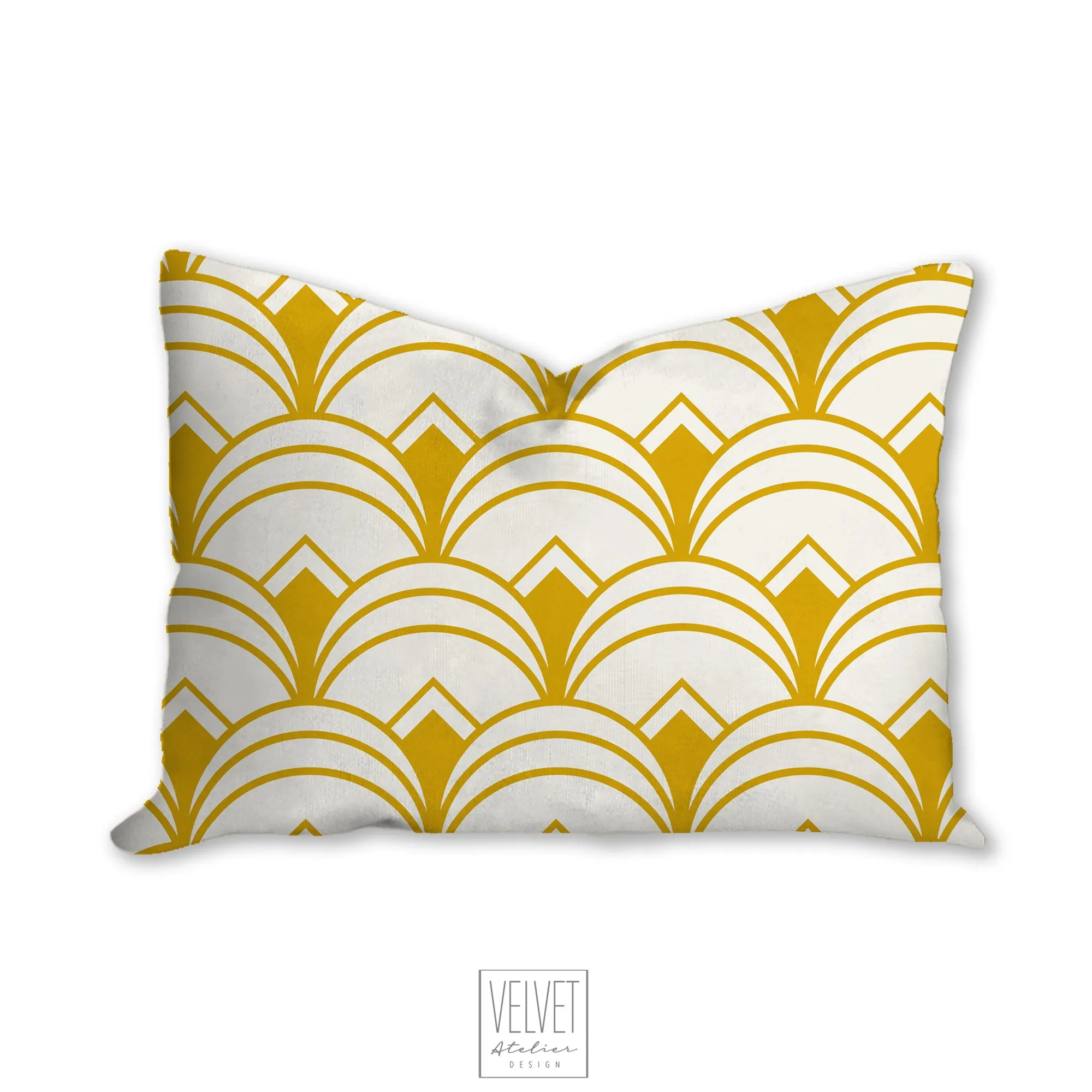 Yellow pillow, throw pillow with Art deco geometric, retro linear pattern, modern pillow, Interior decor, pillow cover, home accent pillow