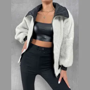 'Zelda' Collared Contrast Jacket